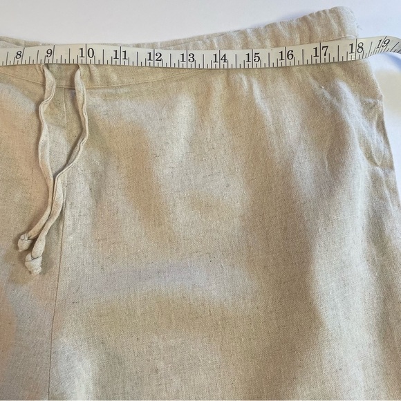 Coldwater Creek Women's Linen Blend Pull On Drawstring Pants Size PM - Picture 8 of 8
